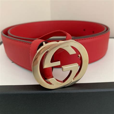 red gucci belt women's